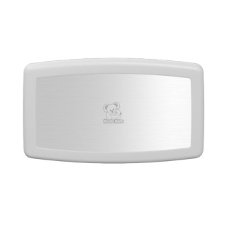 KB300-05SS - Przewijak opuszczany, poziomy, naścienny, stal nierdzewna, Biały Granit